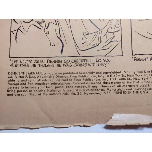 Vintage Dennis The Menace Comic Books Lot Nos. 25 & 56 1957 1961 Hallden Fawcett - Picture 5 of 8